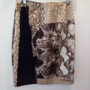 Snakeskin print miniskirt